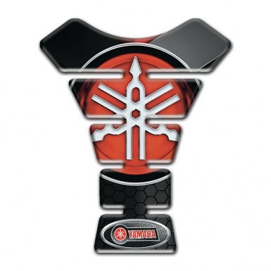 Yamaha Tank Pad Protector Gray Black Base Style Big Logo Design 