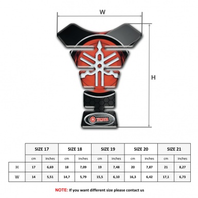 Yamaha Tank Pad Protector Gray Black Base Style Big Logo Design 