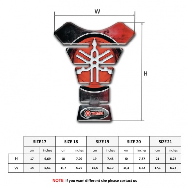 Yamaha Tank Pad Protector Mixed Colors Base Red Big Logo 