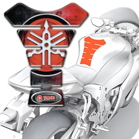 Yamaha Tank Pad Protector Mixed Colors Base Red Big Logo 