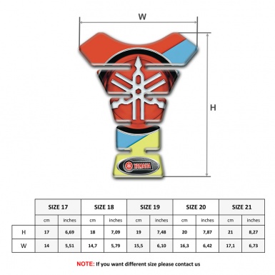 Yamaha Tank Guard Pads Fresh Colors Design Big Logo Style 