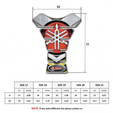 Yamaha Tank Fuse Silver Details Style Big Logo Edition 