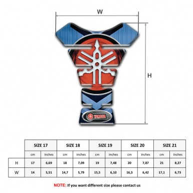 Yamaha Tank Guard Pads Blue Details Base Big logo Style 