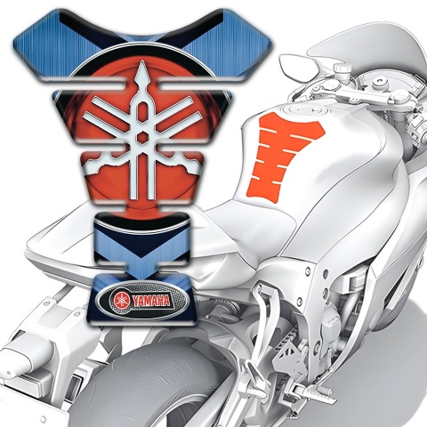 Yamaha Tank Guard Pads Blue Details Base Big logo Style 