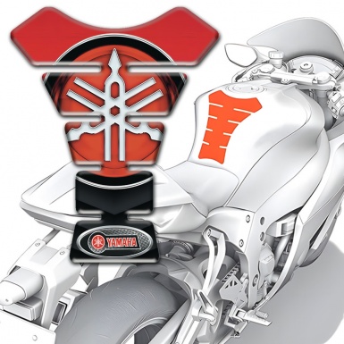 Yamaha Tank Protector Stylish Black red Edition Big logo Style 