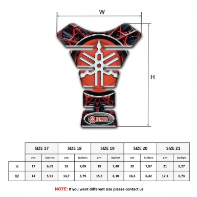 Yamaha Tank Guard Pads Red Spider Wem Style Stylish Logo Edition 