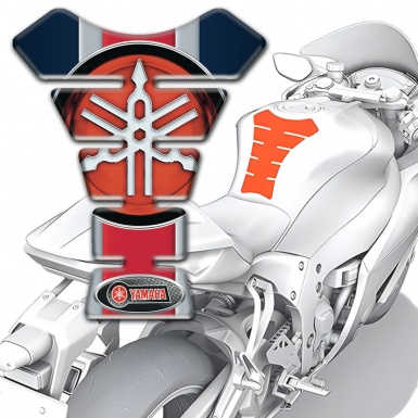 Yamaha Tank Protector Vertical Colors Style Base and Classic Logo 