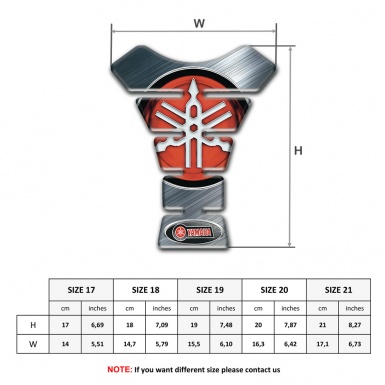 Yamaha Tank Guard Pads Brushed Metal effect base Classic Logo 
