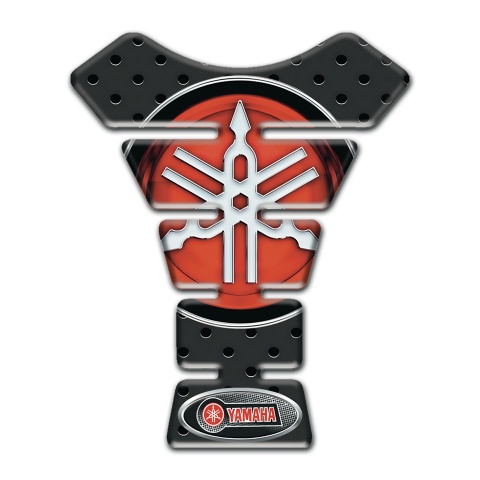 Yamaha Tank Fuse Perforated Rubber Style Classic Red Logo 