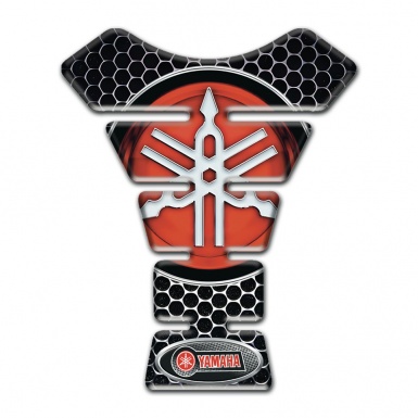 Yamaha Tank Protector Perforated Steel effect Classic logo Style 