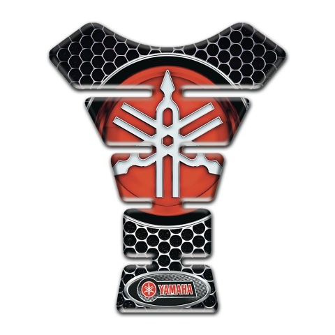 Yamaha Tank Protector Perforated Steel effect Classic logo Style 