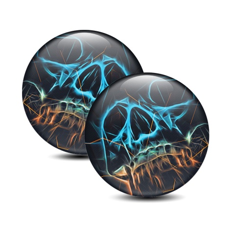 Skull Silicone Badge Emblem Left and Right 2 pcs