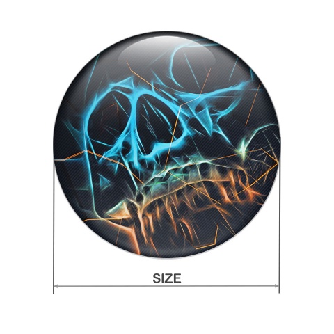 Skull Silicone Badge Emblem Left and Right 2 pcs