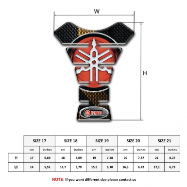 Yamaha Tank Protector Brown Band base Design Classic Logo Style 