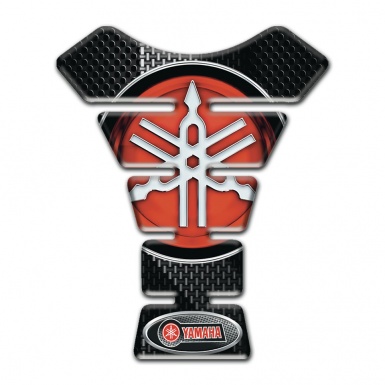 Yamaha Tank Guard Pads Gray Band Style Base Classic Round logo 