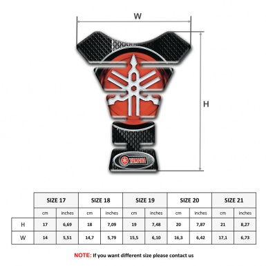Yamaha Tank Guard Pads Gray Band Style Base Classic Round logo 