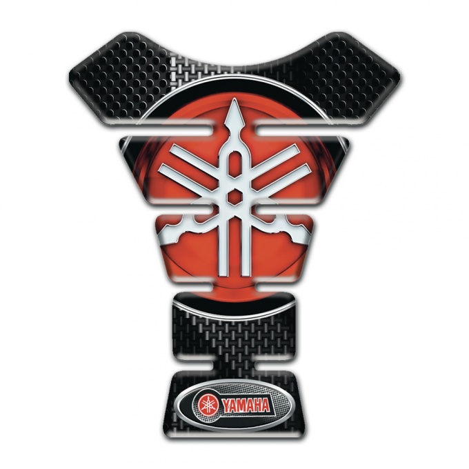 Yamaha Tank Guard Pads Gray Band Style Base Classic Round logo 