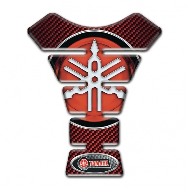 Yamaha Tank Pad Protector Red Carbon style Classic Big logo 
