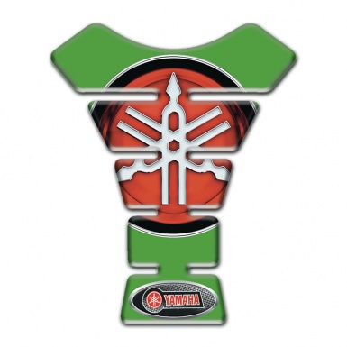 Yamaha Tank Fuse Green Print Round red logo Style 