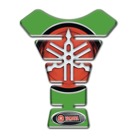 Yamaha Tank Fuse Green Print Round red logo Style 