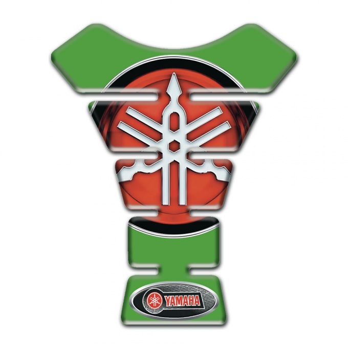 Yamaha Tank Fuse Green Print Round red logo Style 