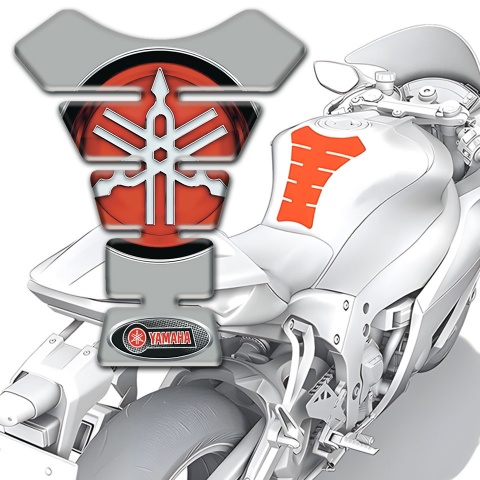 Yamaha Tank Pad Motorbike Gray Print and big Logo 