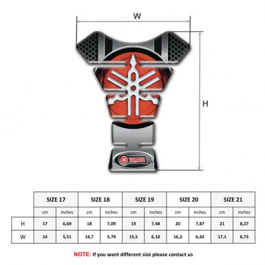 Yamaha Tank Fuse Center Metal panel effect Big Logo Style 