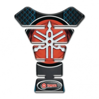 Yamaha Tank Pad Motorbike Neon Mesh background and Big logo Style 