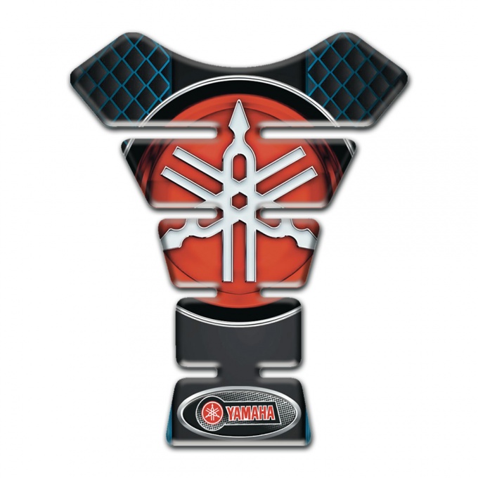 Yamaha Tank Pad Motorbike Neon Mesh background and Big logo Style 