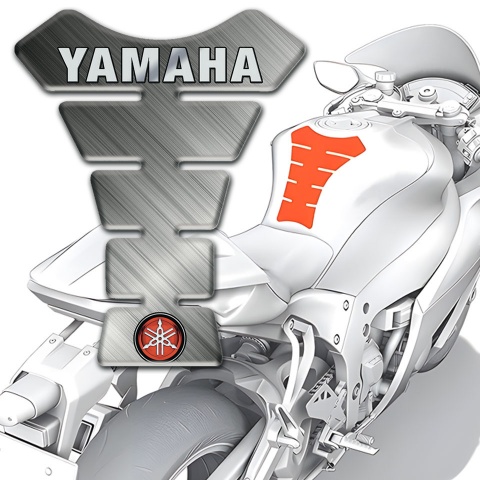 Yamaha Tank Pad Motorbike Matte Effect Base Grey Logo 