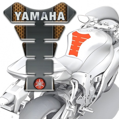 Yamaha Tank Pad Protector honeycomb Base motive Inscription Logo Style 