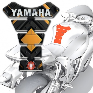 Yamaha Tank Fuse Yellow Rhombus design Inscription Logo style 