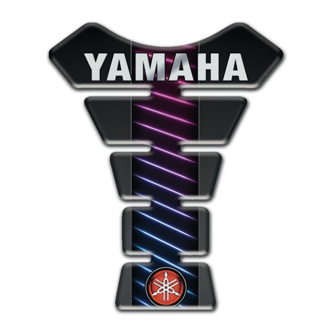 Yamaha Tank Pad Motorbike Neon Lines base Style Gray Inscription Logo