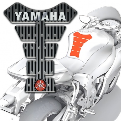 Yamaha Tank Protector Gray Ornament Base Inscription Logo Style 