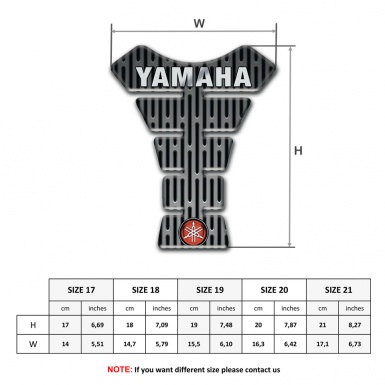 Yamaha Tank Protector Gray Ornament Base Inscription Logo Style 