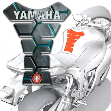 Yamaha Tank Pad Protector 3D Figures base Gray Logo 