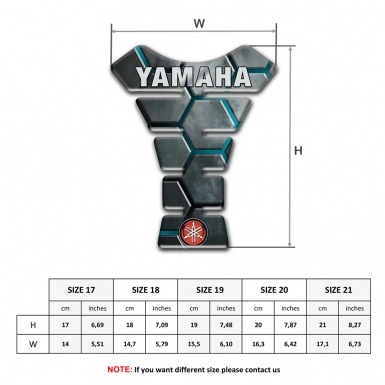 Yamaha Tank Pad Protector 3D Figures base Gray Logo 