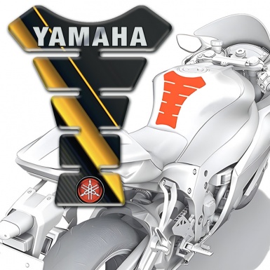 Yamaha Tank Fuse Diagonal Yellow Tapes Style Small Logo 