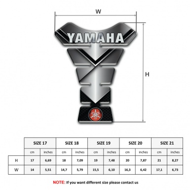 Yamaha Tank Pad Motorbike Metal Design Base Small Logo Style 
