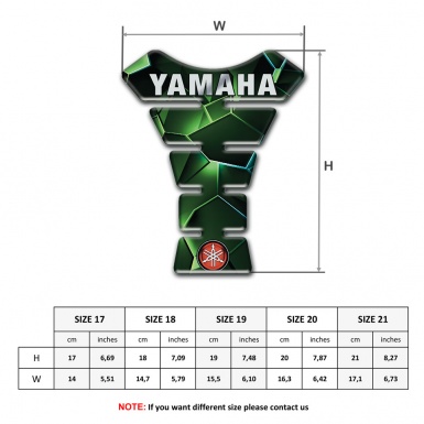 Yamaha Tank Pad Protector Amazing Green Decoration Inscription Logo Edition 