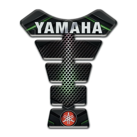 Yamaha Tank Guard Pads Green Shadow base Small logo 