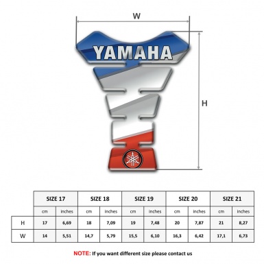 Yamaha Tank Protector Multicolored Base Inscription Logo style 