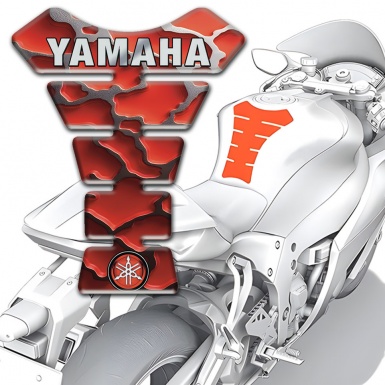 Yamaha Tank Pad Protector Red Plates Base Small logo 