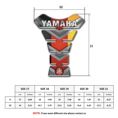 Yamaha Tank Guard Pads Silicone Sticker Inscription Logo version  