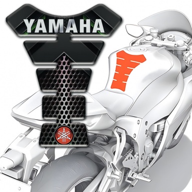 Yamaha Tank Pad Protector dark Stylish Design Small Logo Style 