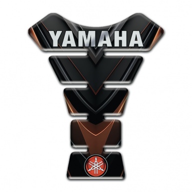Yamaha Tank Protector Black Brown Base Small Logo Style 