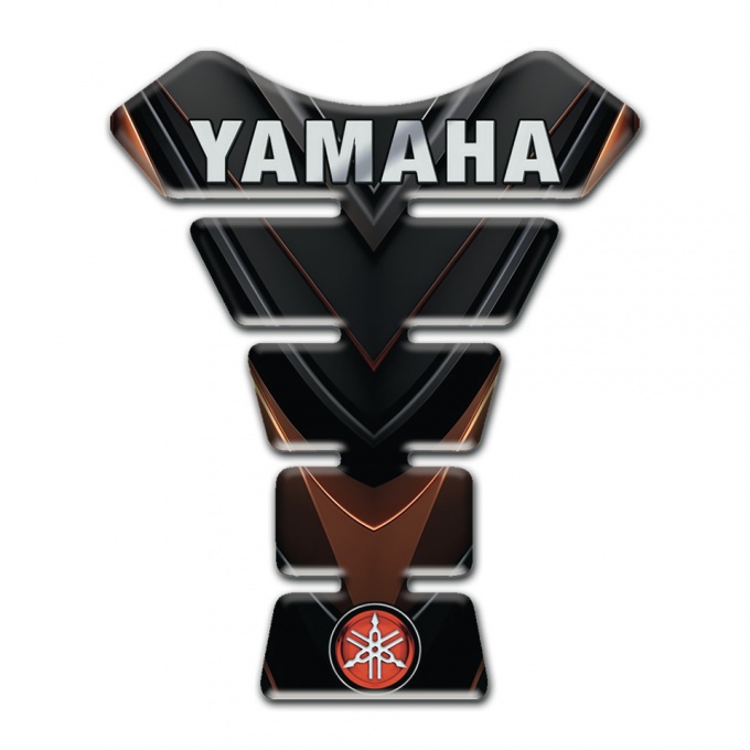 Yamaha Tank Protector Black Brown Base Small Logo Style 