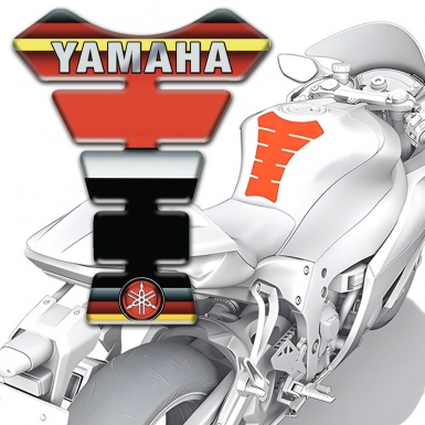 Yamaha Tank Pad Protector Multicolored background Inscription Logo Style 