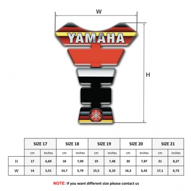 Yamaha Tank Pad Protector Multicolored background Inscription Logo Style 