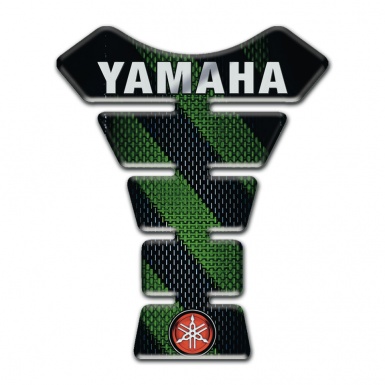Yamaha Tank Protector Green Diagonal tapes Style Logo Inscription 
